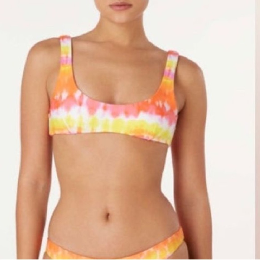 NWOT Free People X It’s Now Cool Tequila Sunrise 90’s Swim Bikini Top SZ M Z573